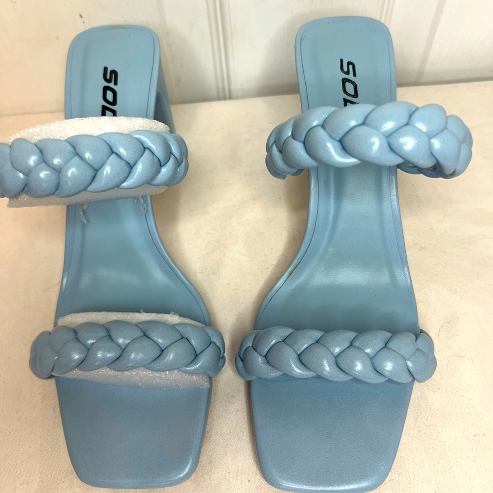 Soda Heeled Sandals Blue Size 7